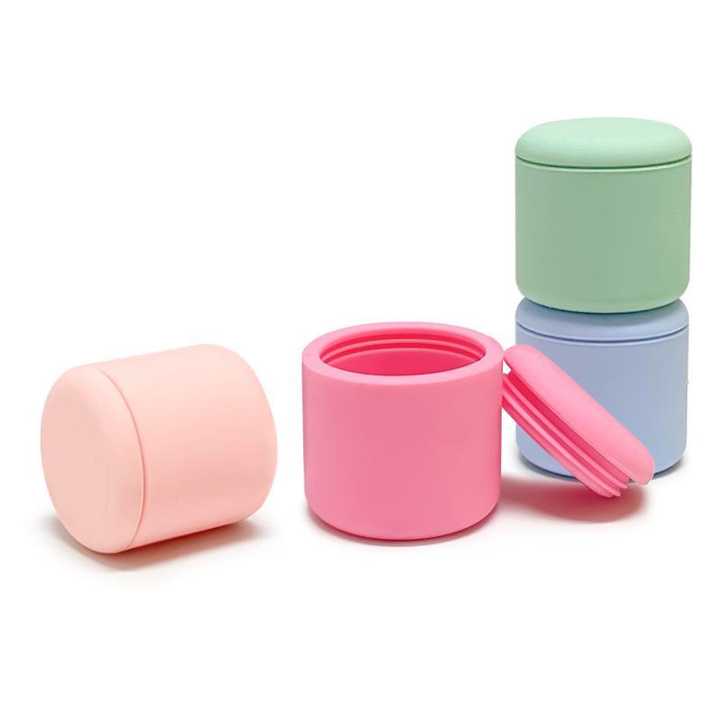 Portable Silicone Mini Travel Jars With Lid For Cosmetic Face Body Hand Cream Jewelry Powder Storage