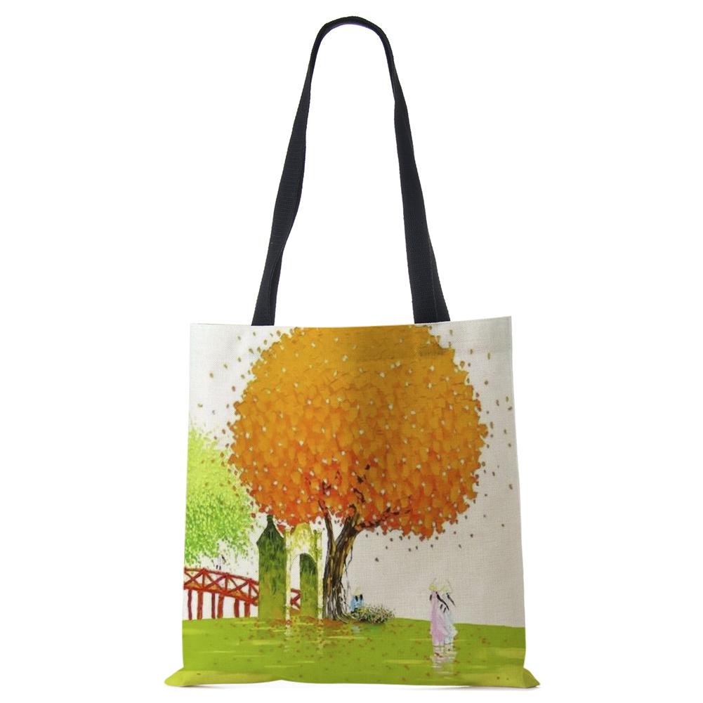 Женские льняные сумки с принтом — фото 5