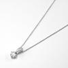 [Your and My Jewelry Box] Large CZ Pendant Necklace, 1.50 Carat Single Stone [April Birthstone] [Gift Wrapped] (Silver Chain)