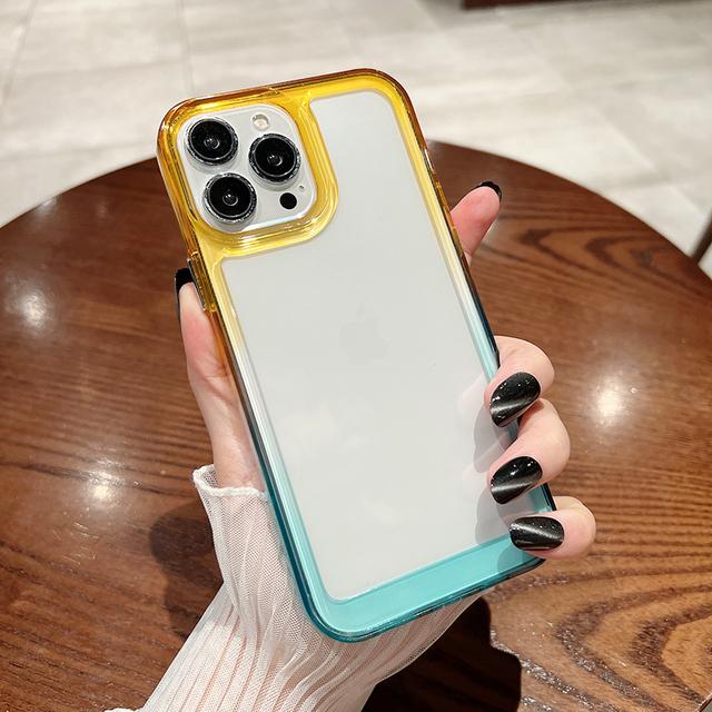 

Акриловый градиентный прозрачный чехол для телефона для Iphone 14 13 12 11 Pro Max Xs Max Xr X 14 Pro Max противоударный бампер прозрачный жесткий чехол For iPhone 14Pro Max