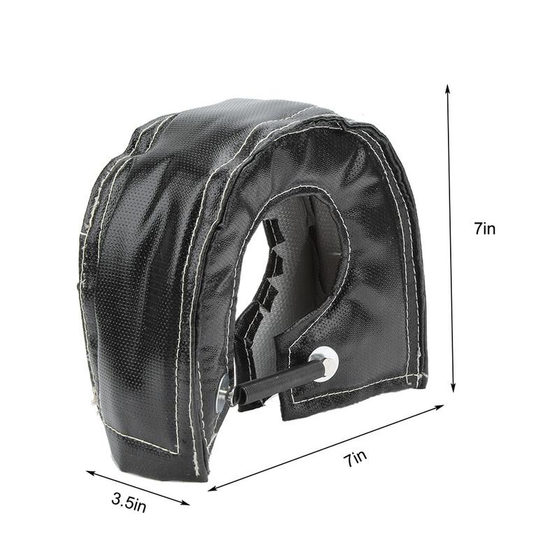 Turbo Blanket Thermal Heat Shield Barrier Cover for T3 T25 T28 GT25 GT35 Turbocharger Black