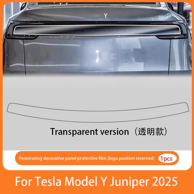 For Tesla Model Y Juniper 2025 TPU Blackened Headlight Taillight Foglight Protective Film Modification Black Color Changing Film