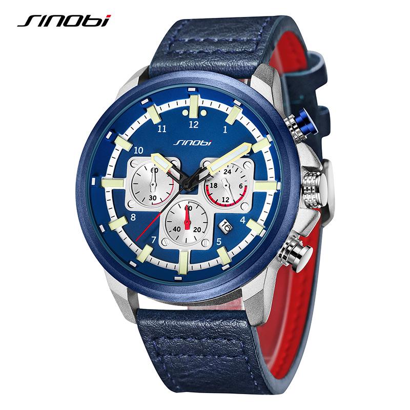 Sinobi Men s Outdoor Fashion Quartz Watch - Large Dial, Waterproof, Multifunctional Wristwatch 9884