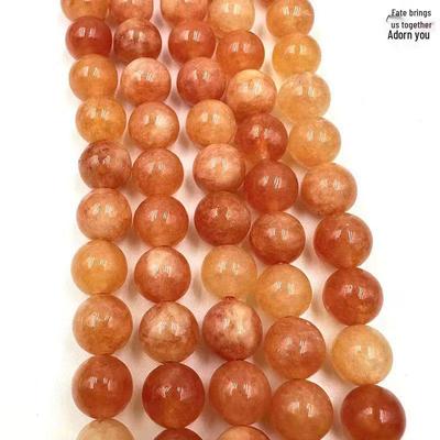Golden Sunstone Orange Calcite Round Beads for DIY Jewelry Accessories