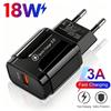 18W USB Charger Fast Charger QC3.0 Phone Charger Wall Charger for iPhone Charger for Samsung Xiaomi 17pro Max Oneplus EU US Plug