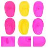 3 Pairs Silicone Ear Protectors for Hair Dye, Soft Reusable Salon Ear Covers for Hair Coloring