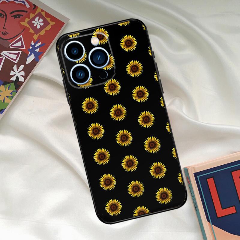 Summer Daisy Sunflower Floral Phone Case For iPhone 16 15 14 12 11 13 17 Pro Max 15 16 Plus 13 Mini 16e 17 Air Funda Cover