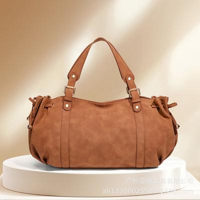 Damenhandtasche einfarbig einfache Handtasche für die Arbeit Pendlertasche Schulter Crossbody Tote weich