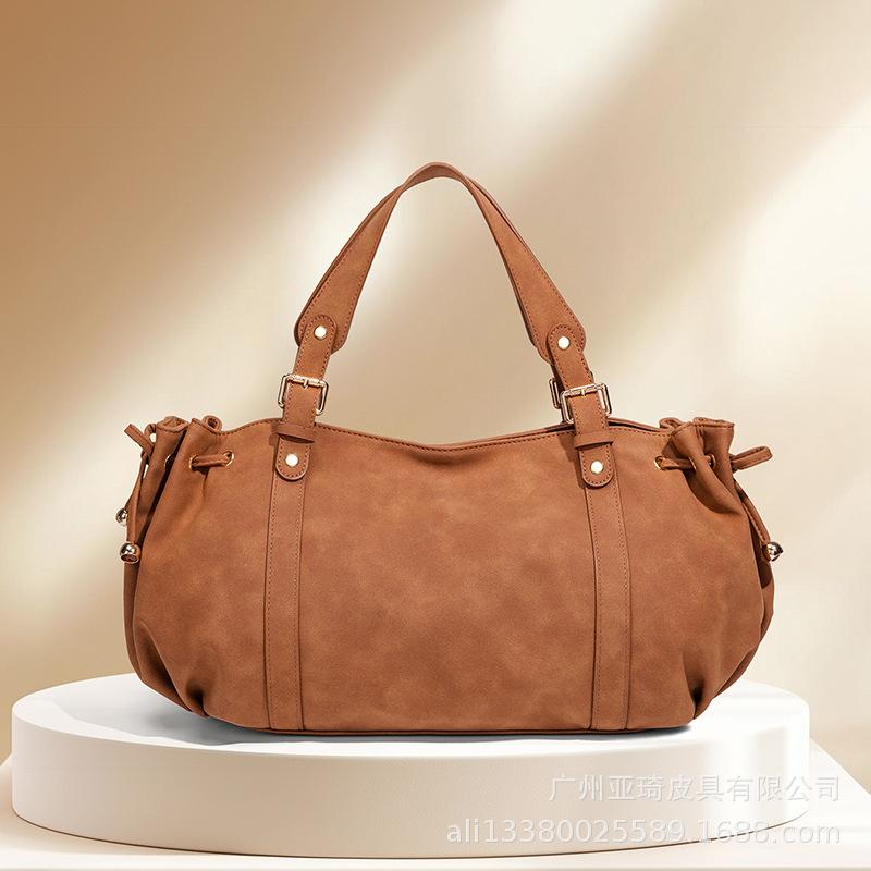 Damenhandtasche einfarbig einfache Handtasche für die Arbeit Pendlertasche Schulter Crossbody Tote weich