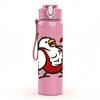 1PC Angry Cartoon Chicken Graphic 750ml Color Plastic Sports Water Bottle Leakproof Flip Straw Lid Suitable for Sports Office Home Use