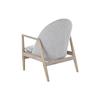 Fauteuil - Moderne - Sapin naturel - Polyester gris clair - 1 place - 68 x 69 x 89 cm