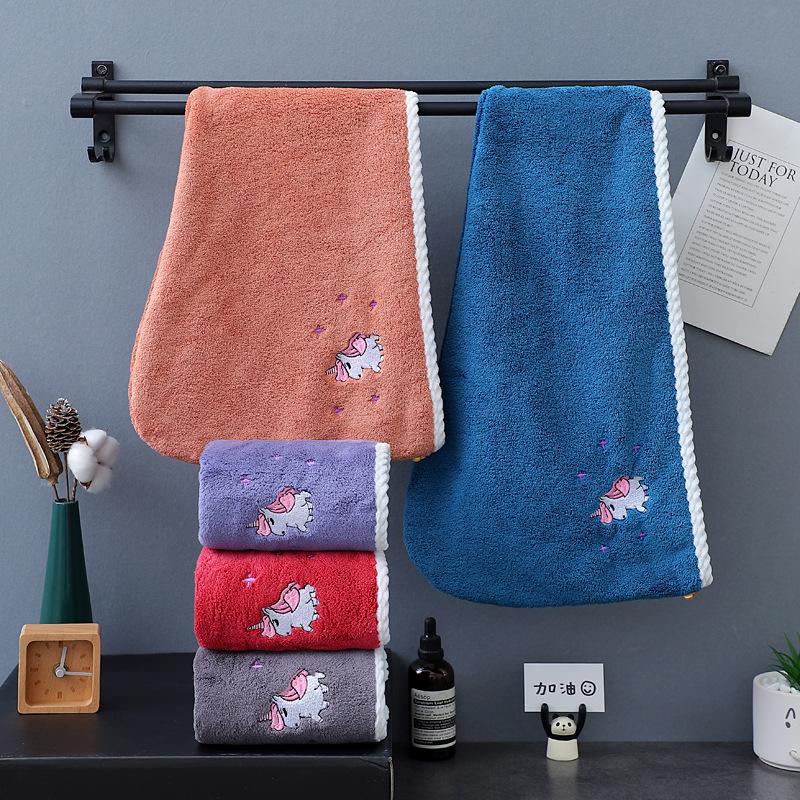 Dreieckige Bestickte Verdickte Saugfähige Weiche Bequeme Cartoon Niedliche Trockenhaube