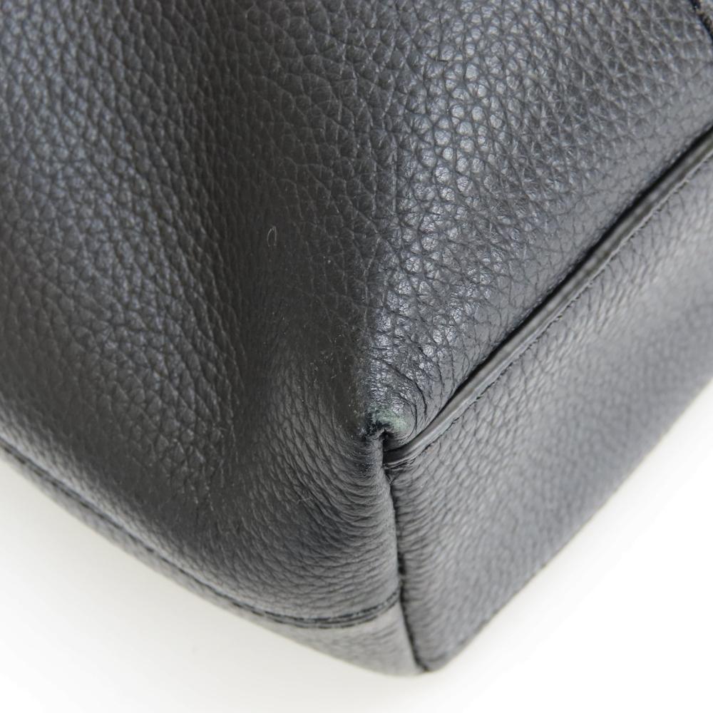 Used COACH Tote Bag Hudson F30620 Leather Black Briefcase