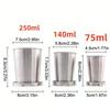 250ml Edelstahl Klappbecher Outdoor Reise Camping Tragbar Zusammenklappbare Wasserbecher Mit Schlüsselanhänger Einziehbar Teetassen