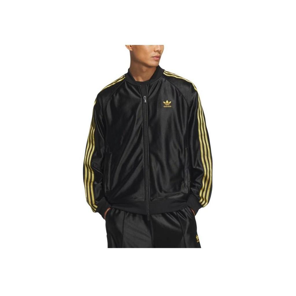 adidas אוריגינלס SST מעיל אופנתי נוח רב-תכליתי לגברים מעיל שחור זהב JW1850