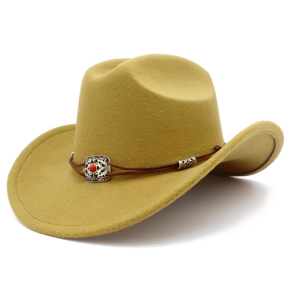 Male and Female Couples Light Felt Fashion Top Hat Minority Style Grassland Equestrian Hat High Sense Street Shot Jazz Hat