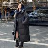 Xue Zhong Fei Women's Mid-Length Hooded Down Jacket
