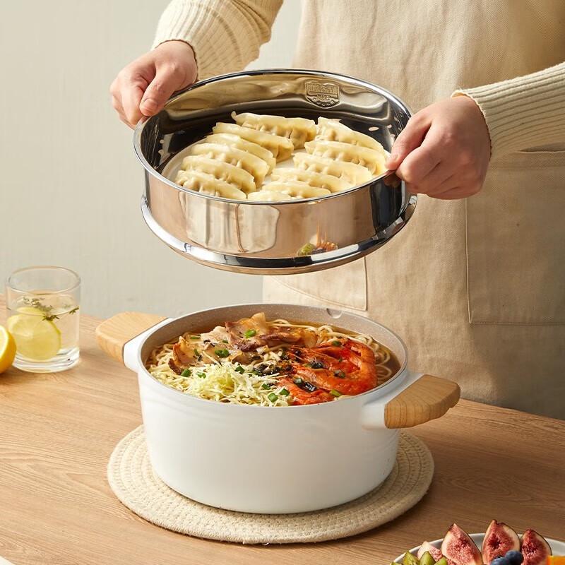 Cooker King 3-Piece Cookware Set with Steamer