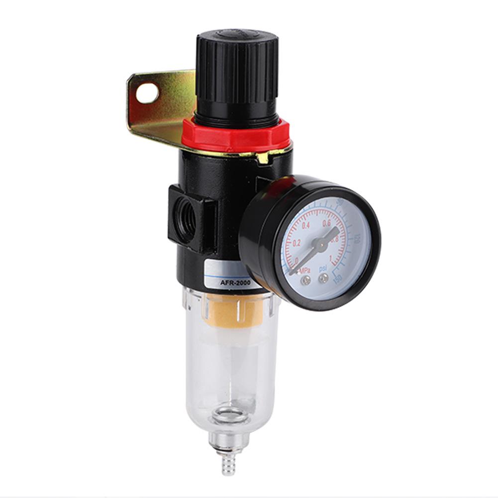 1Celsius4   Filter Regulator, Water Pressure Moisture Trap Cleaning Tool with Pressure Gauge, Aluminum and Plastic Material, for    S, To