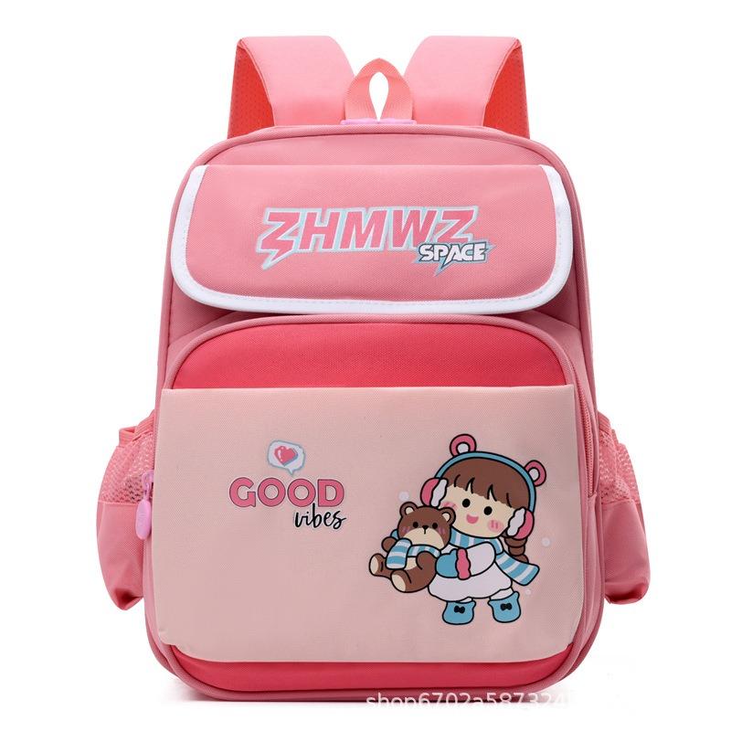 Cute Schoolbag Children Primary School Students Grade 1-3 Cartoon Backpack Boys and Girls Large Capacity Lightweight Weight Weight Reduction Backpack