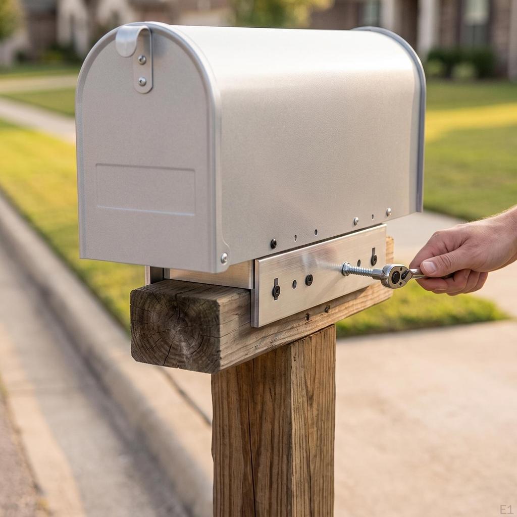 2 Stück Briefkasten-Montagehalterung Aluminium mit Schrauben Vorgebohrte Hardware für
