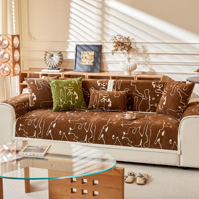 

Chenier Sofa Cushion, Simple And Modern Sofa Cover All-Inclusive Non-Slip Four-Season Universal Dust-Proof Sofa Cushion 70*70cm