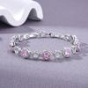 Popular Jewelry Accessories Colored Zircon Jewelry Bracelet Brass Plated Platinum Handmade