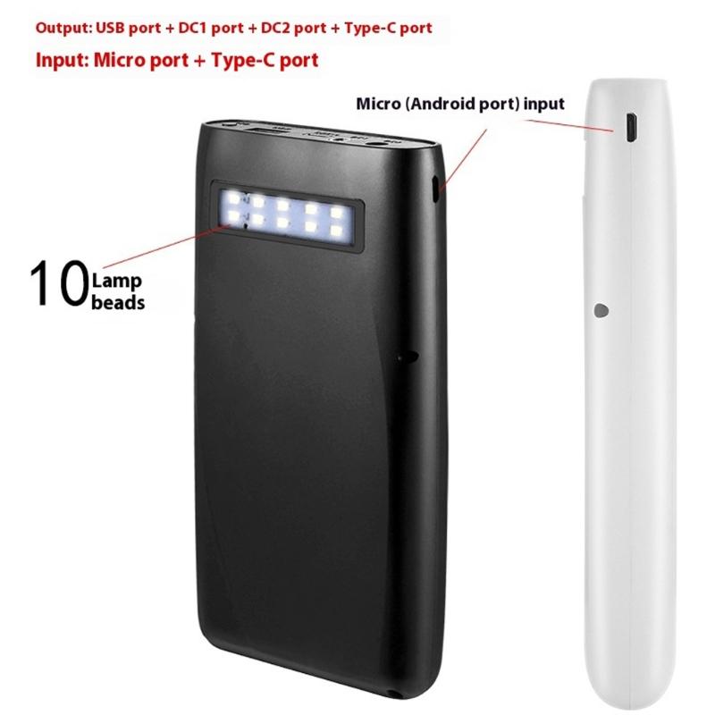 7Slot 18650 Battery Case Adjustable Voltage 7pcs 18650 Battery Holder Shell For Outdoor Camping Electronic Devices