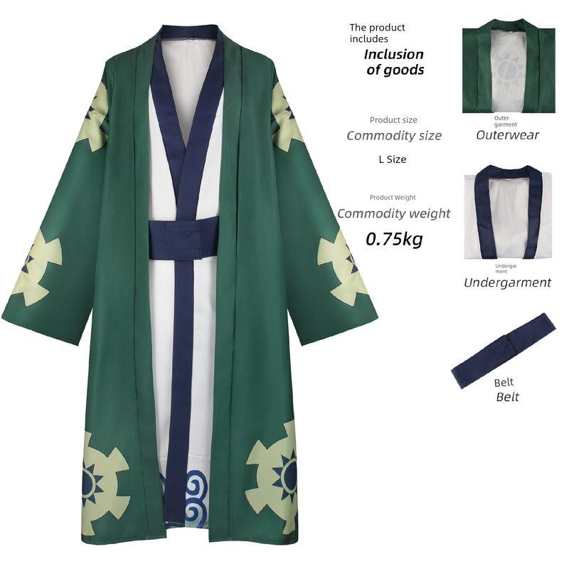 

Halloween Cosplay Costume Wano Country Zoro Taro Yukata Kimono Set Cosplay Role Play Sauron Juro Yukata XS