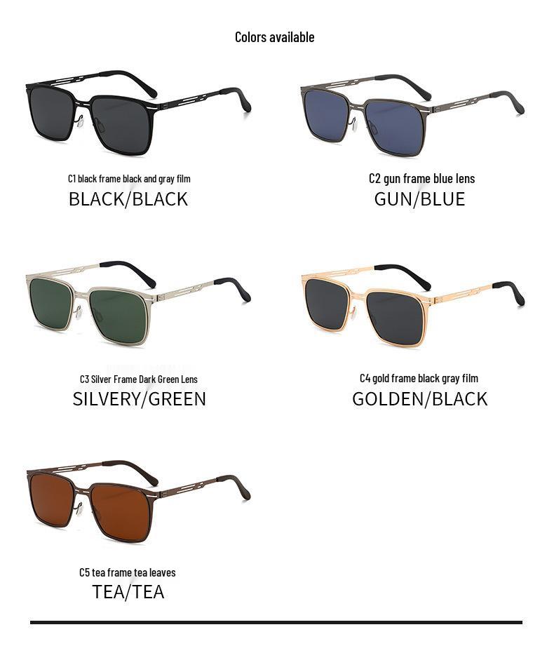 Men's Polarized Sunglasses: Lightweight Metal Frame, UV Protection, Versatile Everyday Wear