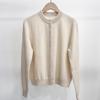 2026 Women's Pure Cashmere Round Neck Cardigan - Single-Breasted Knit Sweater Coat