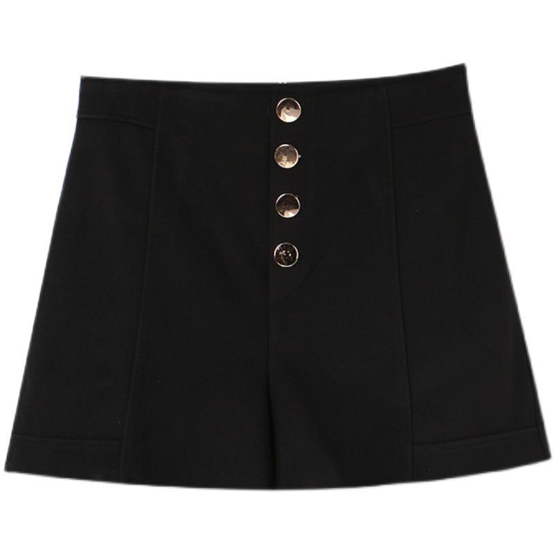 Korean Style Spring & Summer High-Waisted Tweed A-Line Shorts for Women - Casual, Slimming, Versatile, Fashion-Forward