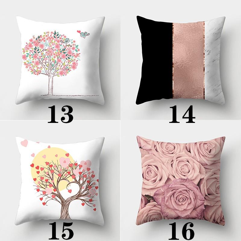 Pink Series Pillowcase 45cmX45cm Square Sofa Pillow Cover Rose Cushion cover