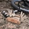 Składane narzędzie do naprawy rowerów Drewniana rączka Rowerowy Multitool Przenośny Klucz imbusowy Śrubokręt Narzędzie do konserwacji Akcesoria rowerowe