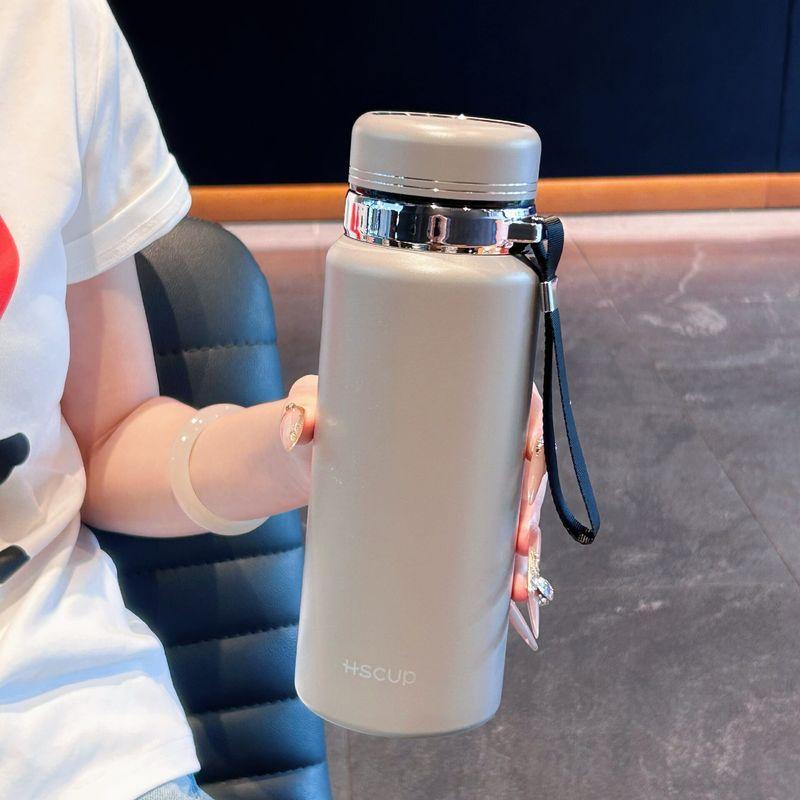 

Simple Large-Capacity Thermos Cup for Students, High-Looking Coffee Cup for Office, Portable Tea and Water Separation Cup for Men Gray 600ml
