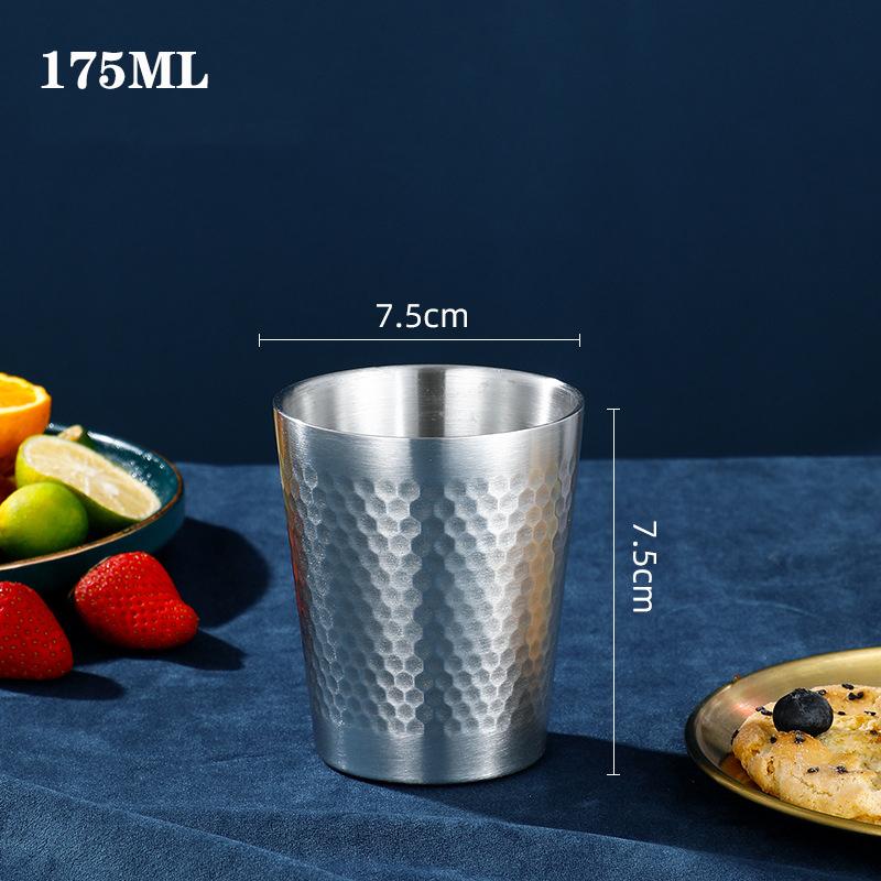 304 Stainless Steel Beer Mug Water Cup Anti Scaling Anti Fall Restaurant Tea Cup Coffee Drink Cup