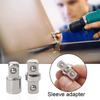 2 Stück 1/4" 3/8" Verlängerungsschlüssel-Adapter Chrom-Vanadium-Stahl Konverter Für Steckschlüssel-Adapter Werkzeugzubehör