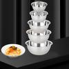 5Pcs Stainless Steel Mixing Bowls Set Food Grade BPA Free Polished Surface Thickened Multi-Functional Large Soup Basins