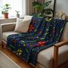Marineblau Kaugummi Stern Weiche Flanelldecke Atmungsaktige Warme Decke für Büro Auto Sofa Kinderzimmer Geburtstag Weihnachtsgeschenk