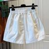 2026 Summer Korean Style High-Waisted Slimming Cotton Shorts with Pockets