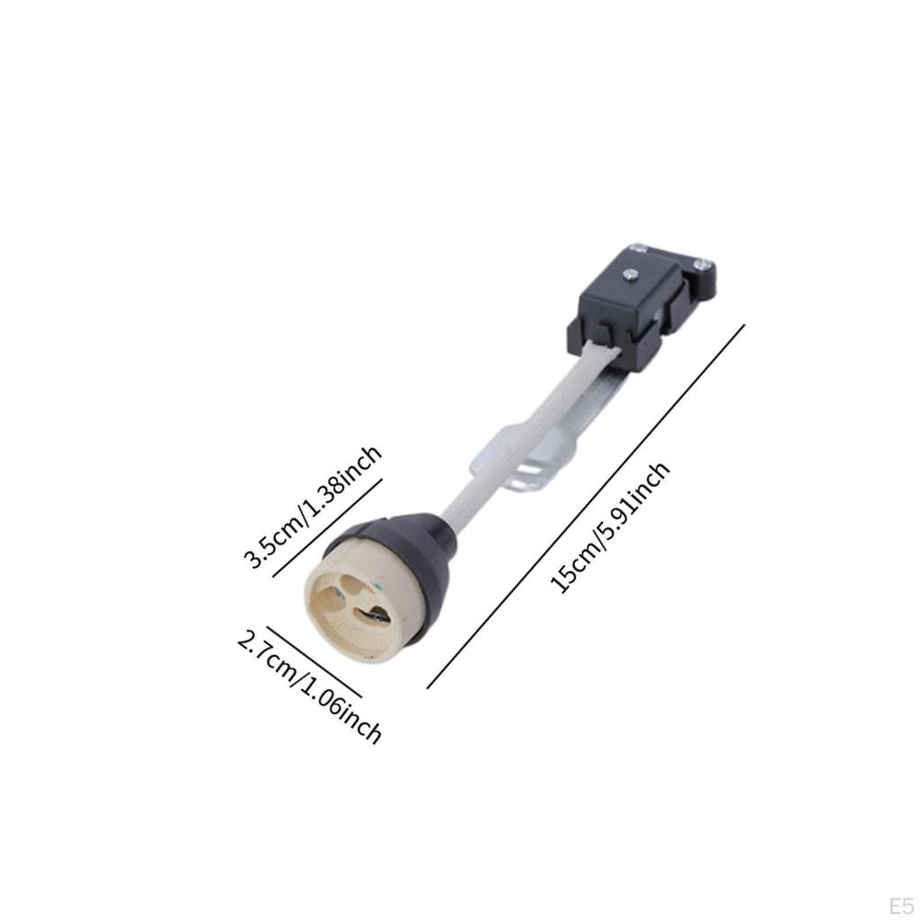 Gu10 Base Sockets Holder Easy to Install Waterproof with Cable Insulating Sleeve Ceramic