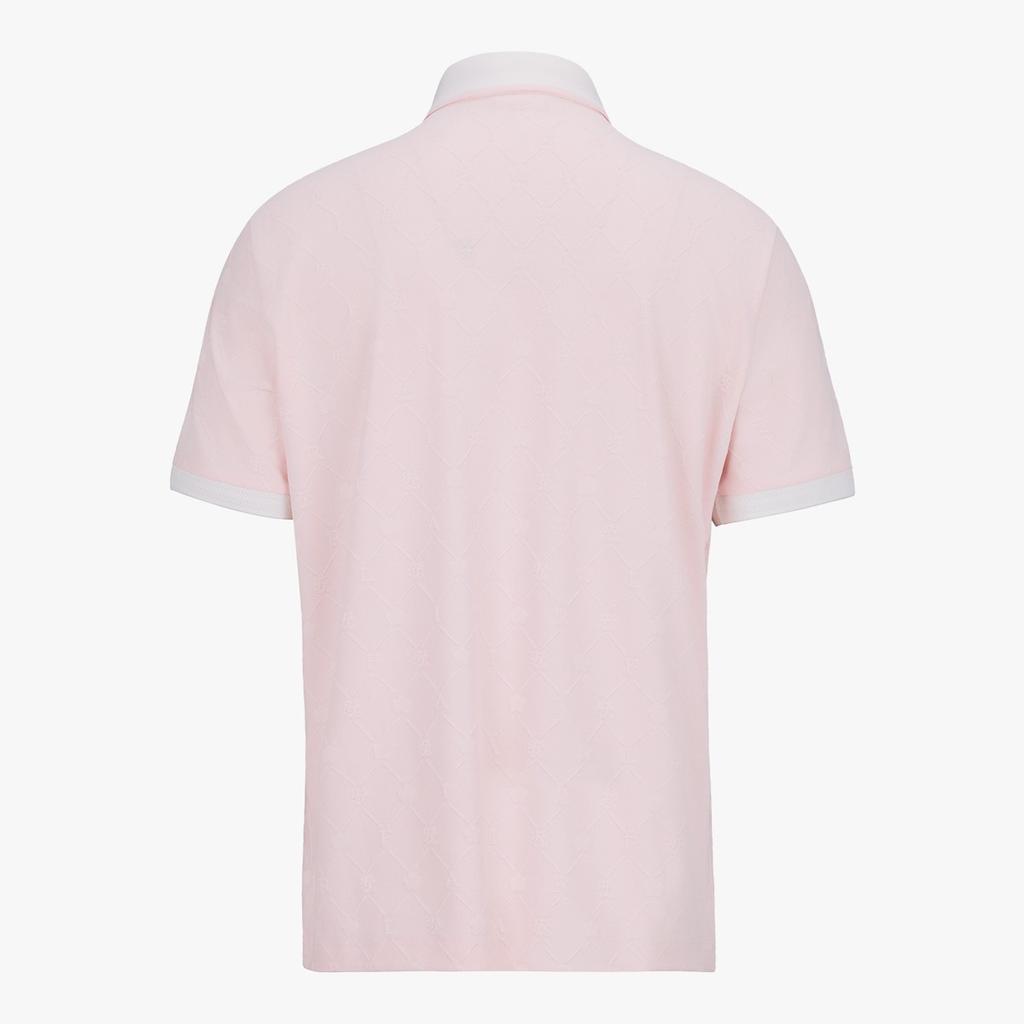 FAIRLIAR GOLF Men'S Logo Jacquard Short Sleeve T-Shirt (Coral)