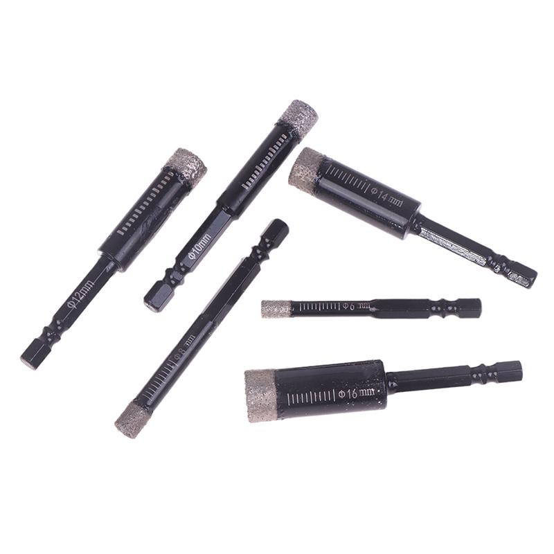 6-16Mm Hexagonal Shank Brazed Dry Ceramic Tile Drill Bit Granite Vitrified Tile Hole Opener Diamond Drill Bit Hole Saw