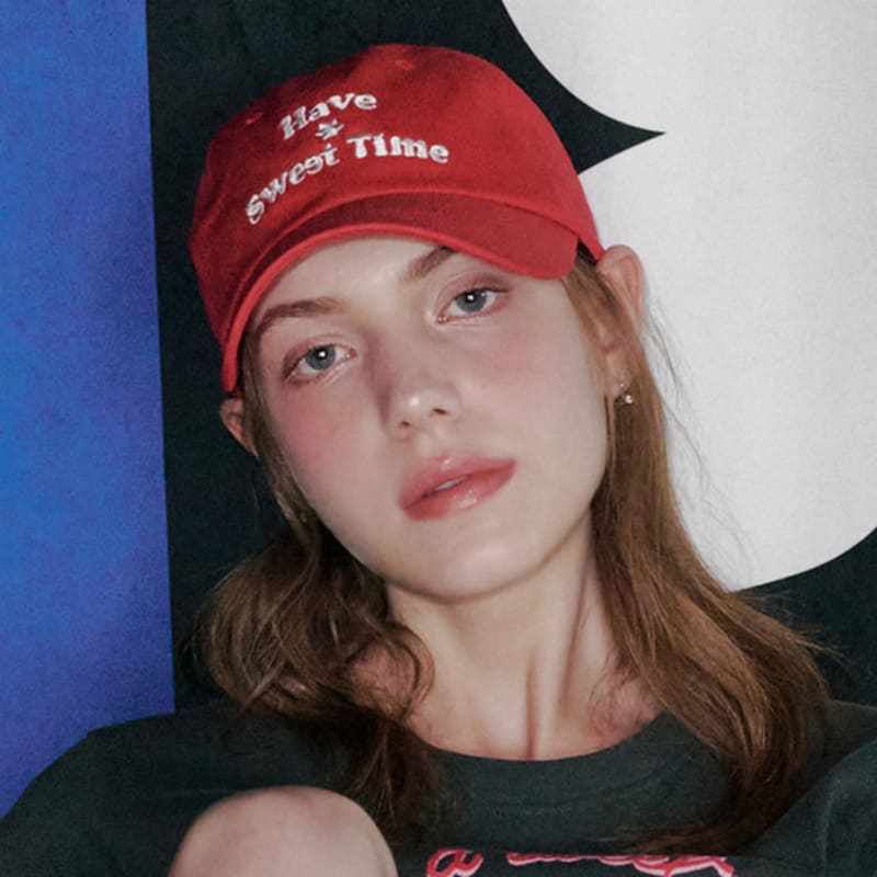 

SALTANDCHOCOLATE [HAST] Sweet Basic Ball Cap Red 4C2521002 Red F