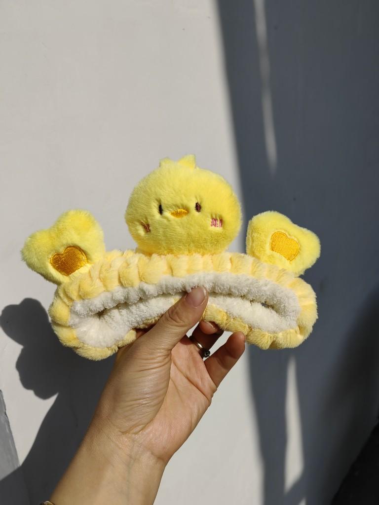 

Cute little animal cartoon headband small yellow chicken headband face wash makeup headband