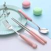 Stainless Steel Spoon Fork Chopsticks Set with Storage Box for Coffee Snacks Fruit Dessert, 2/3pcs Cute Cat Claw Kitchen