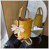 Mini Handbag With Flower Pendant Women's 2025 New Fashion Mobile Phone Bag High-end Small Exquisite Crossbody Bucket Bag