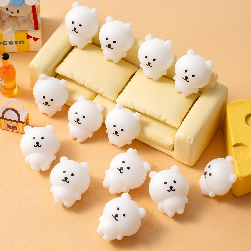 6pcs Self Deprecating Mini Bear Pinch Enjoyable Bear Pinch Adorable Expression Stress Relieving Toy Small Nose Ga Adorable Children's Prize