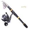 Spinning Fishing Rod and Fishing Reel Combos Portable Carbon Fiber Telescopic Fishing Pole