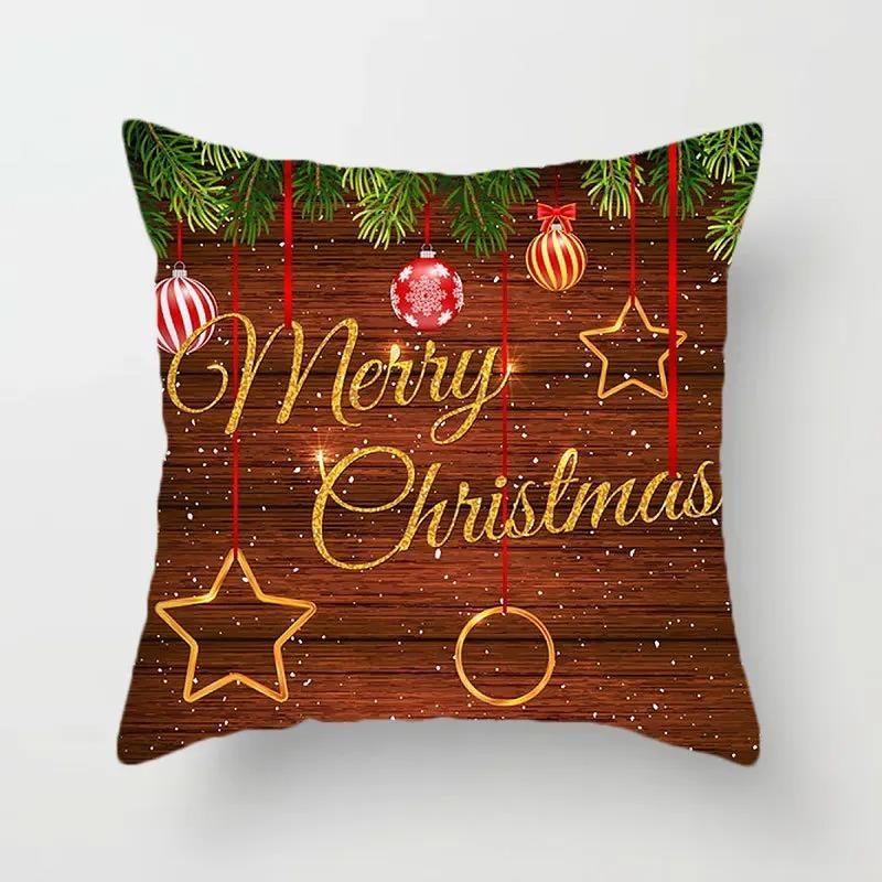 Christmas Themed Pillowcases Car Accessories Office Santa Claus Living Room Sofa Home Pillowcases